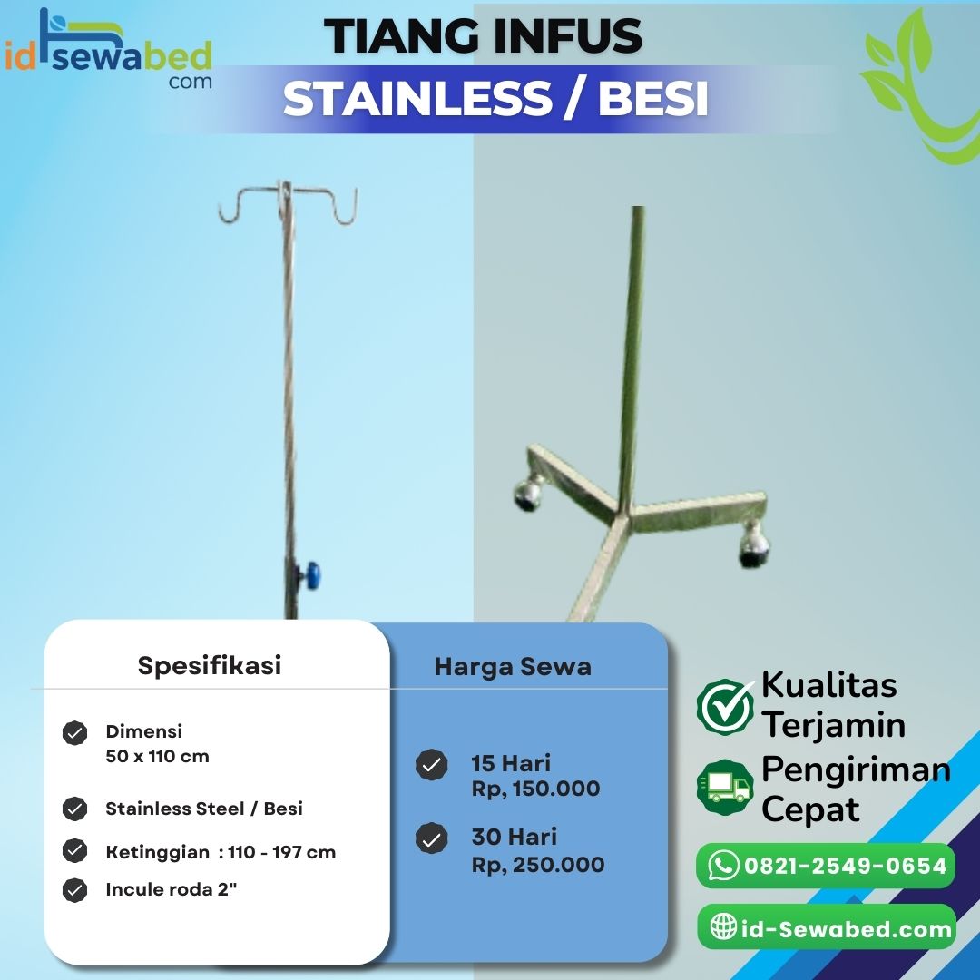 Tiang Infus Stainless Steel / Besi