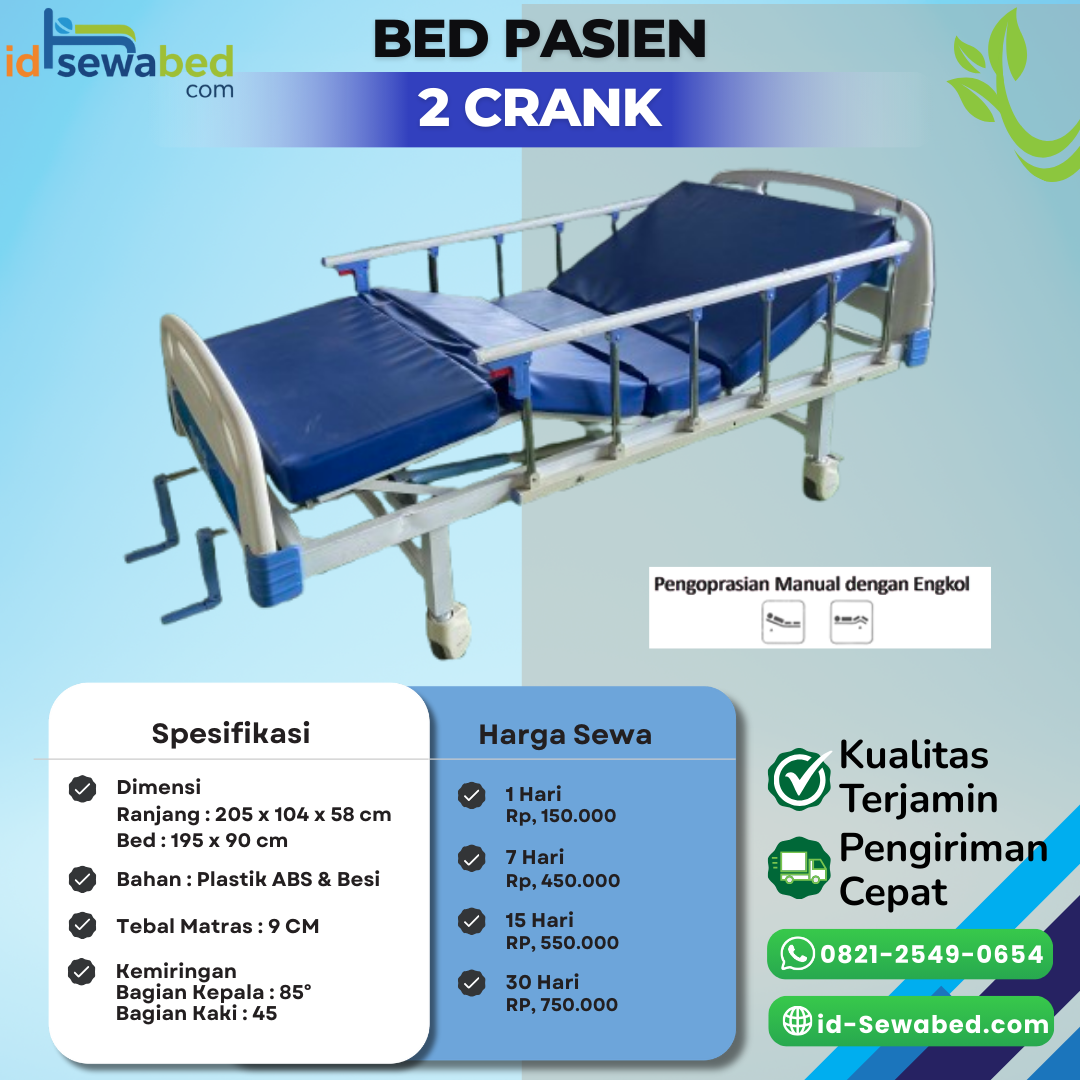Bed Pasien ABS 2 Crank