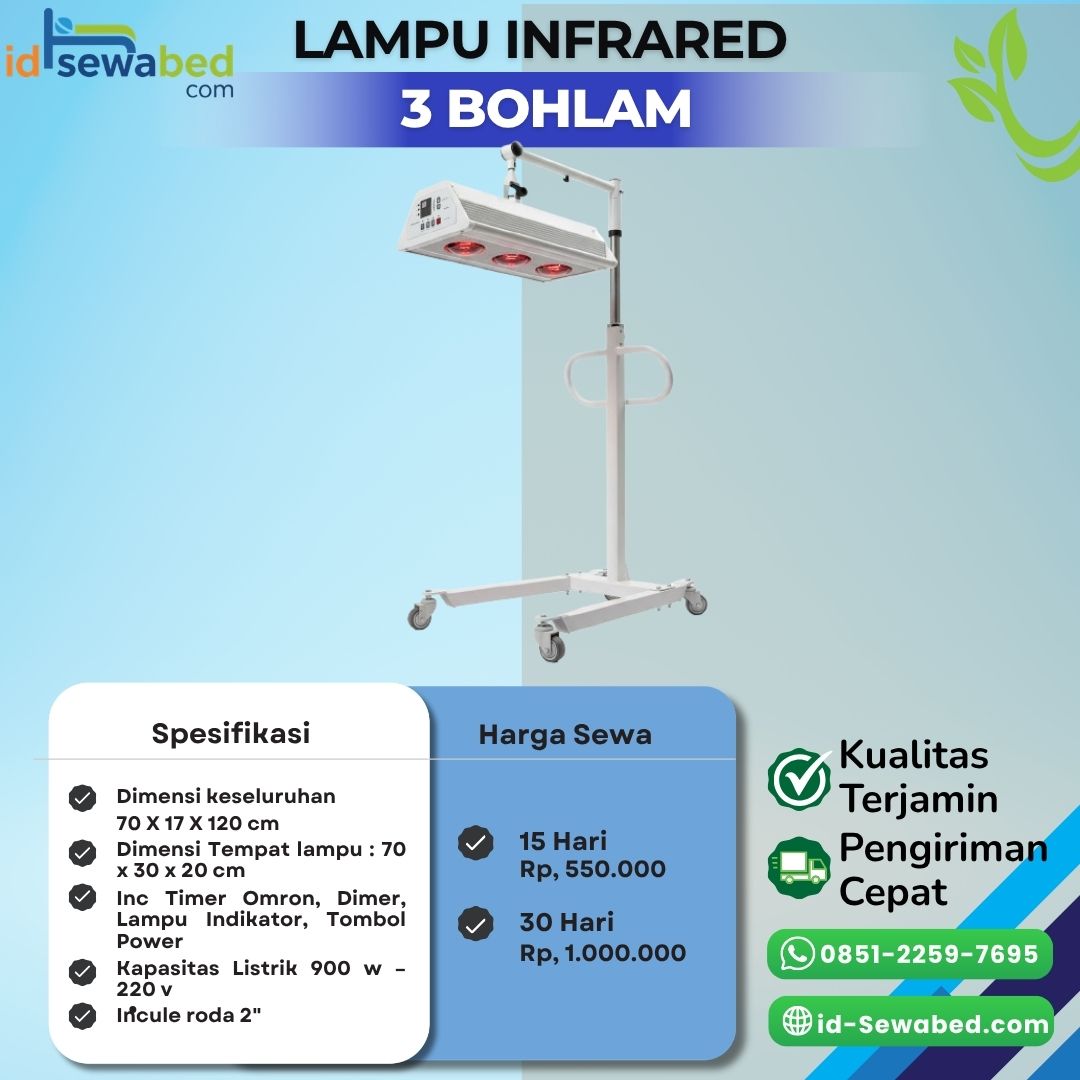 Lampu Terapi Infrared 3 Bohlam