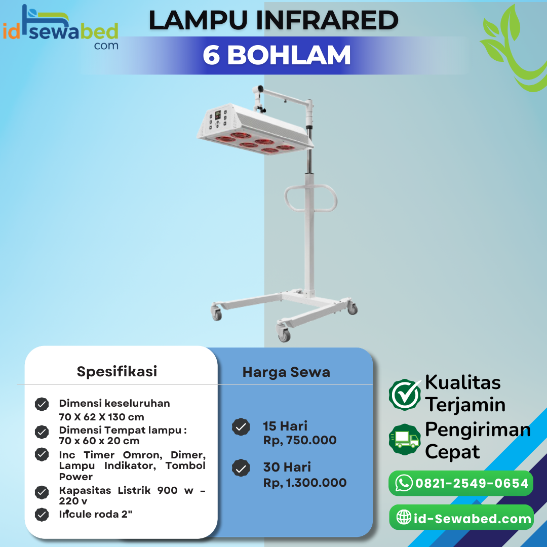 Lampu Terapi Infrared 6 Bohlam